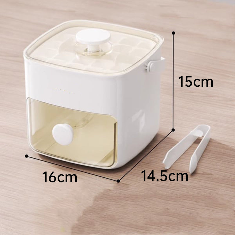 2-Stage Push-In Ice Cube Tray – Dual Layer Stackable Silicone Ice Tray with Lid, Easy-Release Large Ice Molds for Cocktails, Whiskey & Cold Drinks