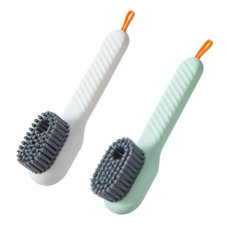 2-Set Automatic Liquid Dispensing Shoe Cleaning Brushes – Self-Wetting Scrub Brush Kit for Sneakers, Boots, Canvas & Fabric Shoes