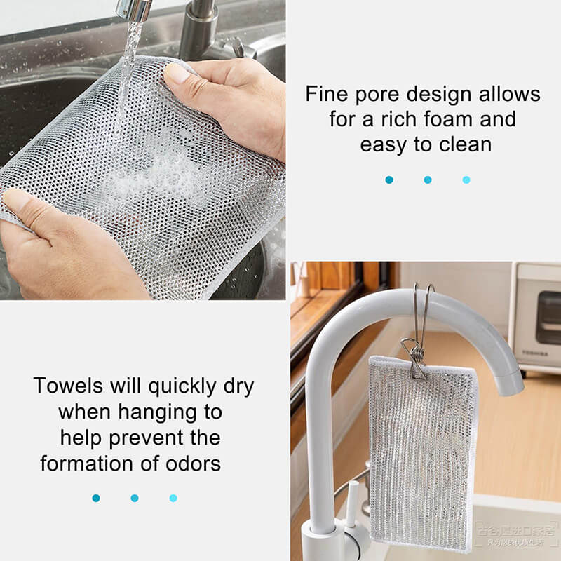 20-Pack Premium Non-Scratch Cleaning Cloths – Multi-Purpose Soft Scrubbing Pads for Dishes, Pots, Non-Stick Pans, Kitchen & Bathroom