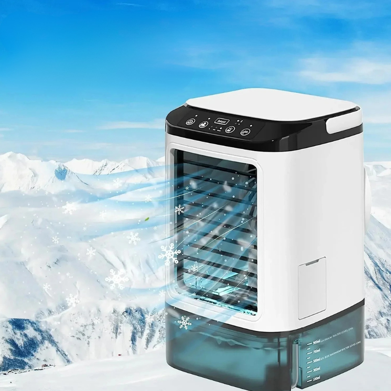 3-Speed Portable Mini Air Conditioner – Ultrasonic Personal Desk Cooler Fan with Misting, USB Evaporative Cooler for Office, Bedroom & Summer Heat