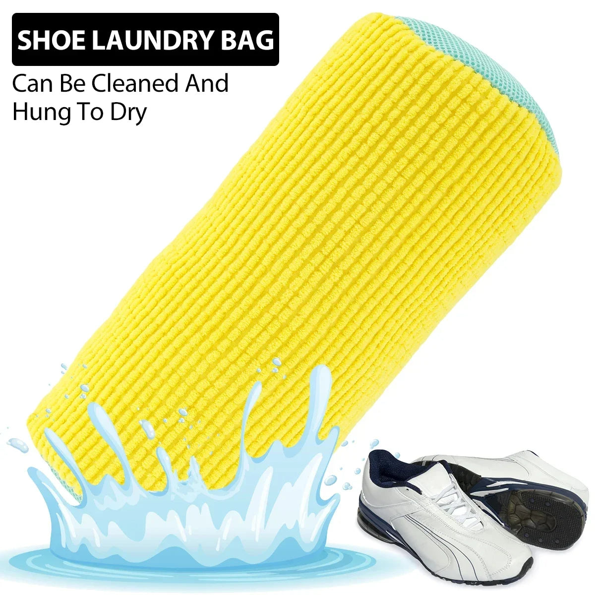 2-Pack Shoe Laundry Washing Bags – Mesh Sneaker Washer Protector Bags for Machine Wash, Prevents Damage & Noise, Fits All Shoe Sizes