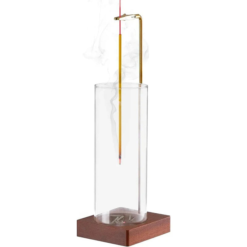 Glass Incense Holder with Ash Catcher