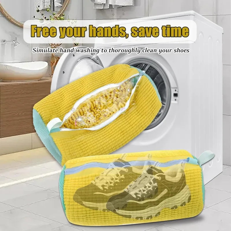 2-Pack Shoe Laundry Washing Bags – Mesh Sneaker Washer Protector Bags for Machine Wash, Prevents Damage & Noise, Fits All Shoe Sizes