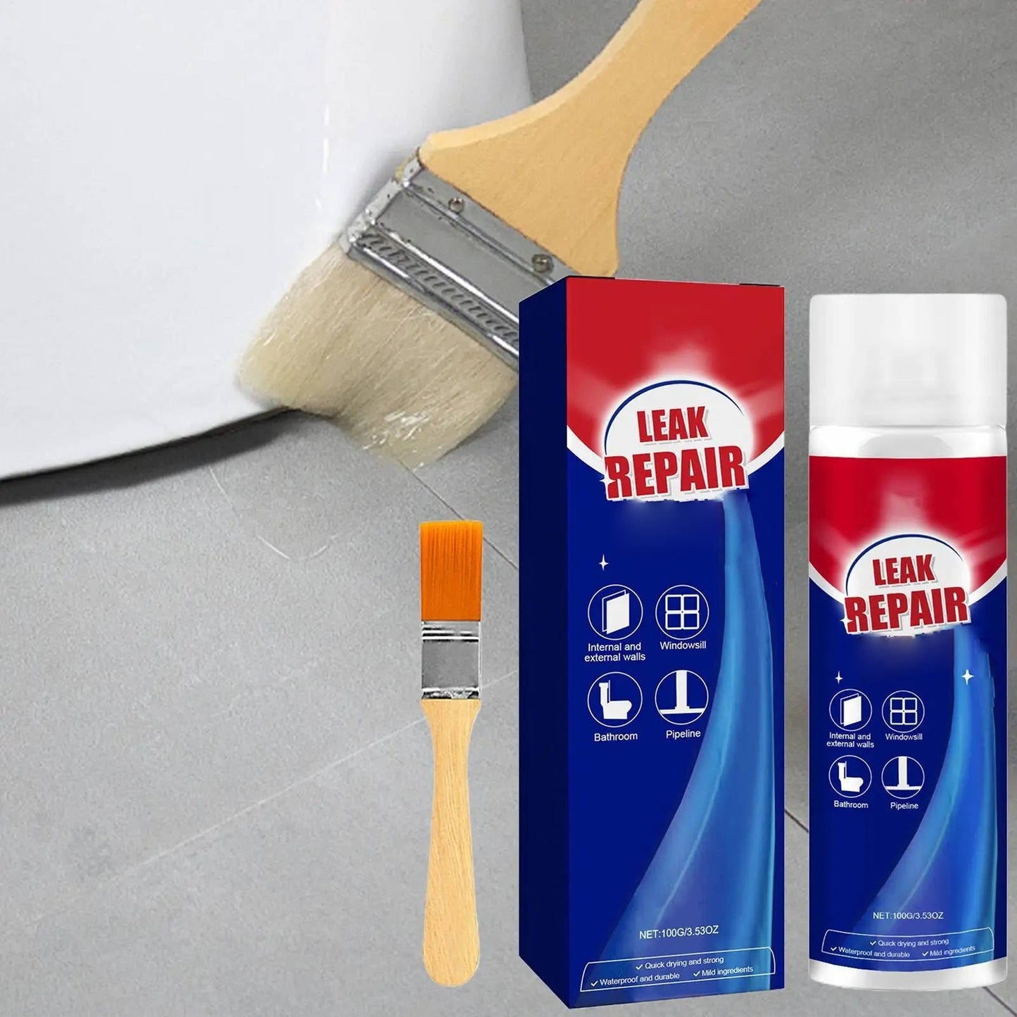 2-Set Waterproof Leak Repair Sealant Spray – All-Purpose Flex Seal Rubberized Coating for Roof, Pipe, Window, Gutter & Water Leak Fixes