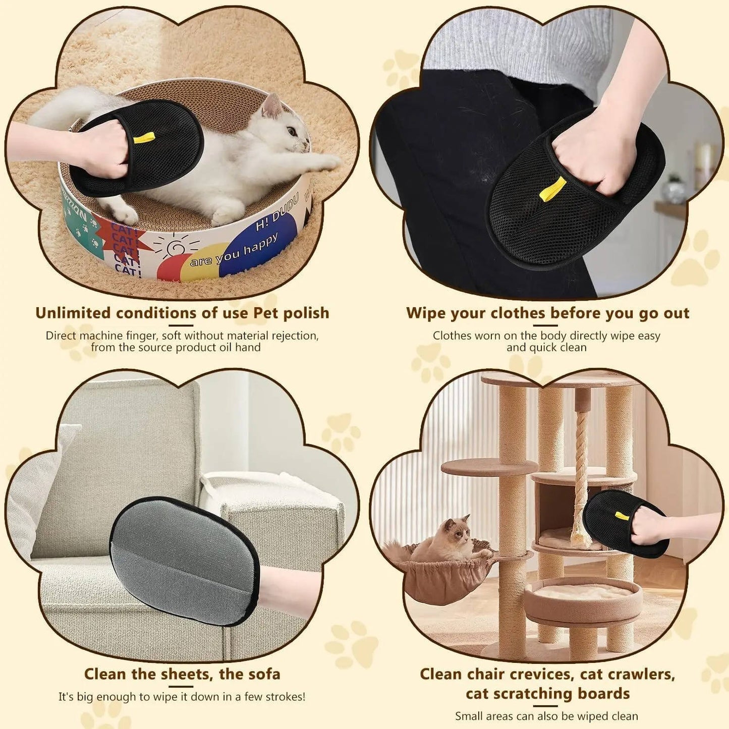 2-Set Pet Hair Remover Tool – Self-Cleaning Dog & Cat Hair Lint Roller, Reusable Fur Remover for Couch, Furniture, Carpet, Car Seats & Clothes
