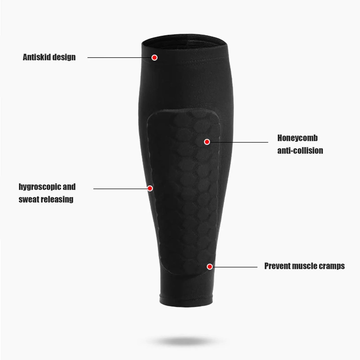 Honeycomb Soccer Shin Guards – Lightweight Protective Football Leg Guards for Men, Women & Youth, Non-Slip Compression Soccer Equipment