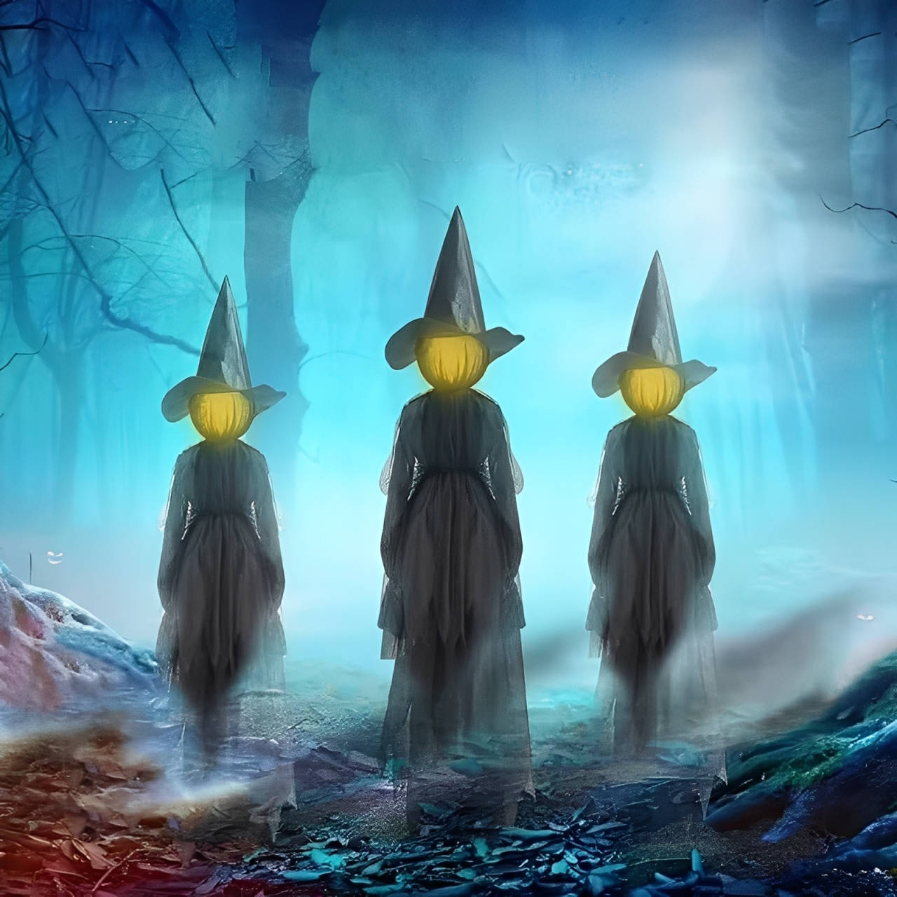 3-Pack Sound-Activated Halloween Hand Witch Decorations – Indoor & Outdoor Motion Sensor Witch Hands for Spooky Yard, Door & Party Decor