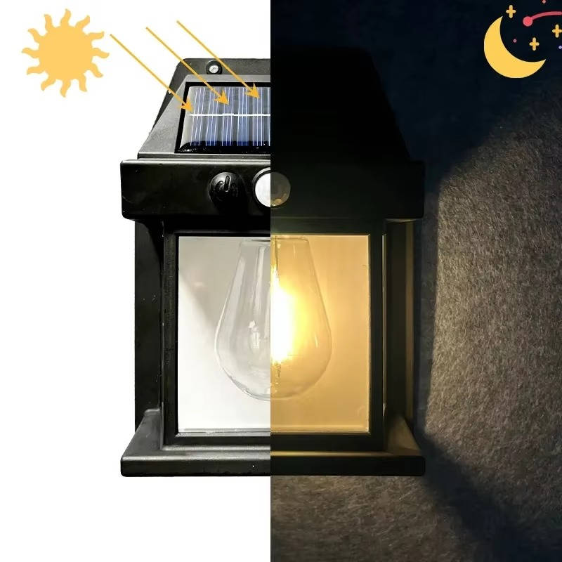 2-Set Outdoor Solar Wall Lamp – Waterproof LED Solar Security Light for Garden, Driveway, Fence, Patio, Backyard Pathway Lighting