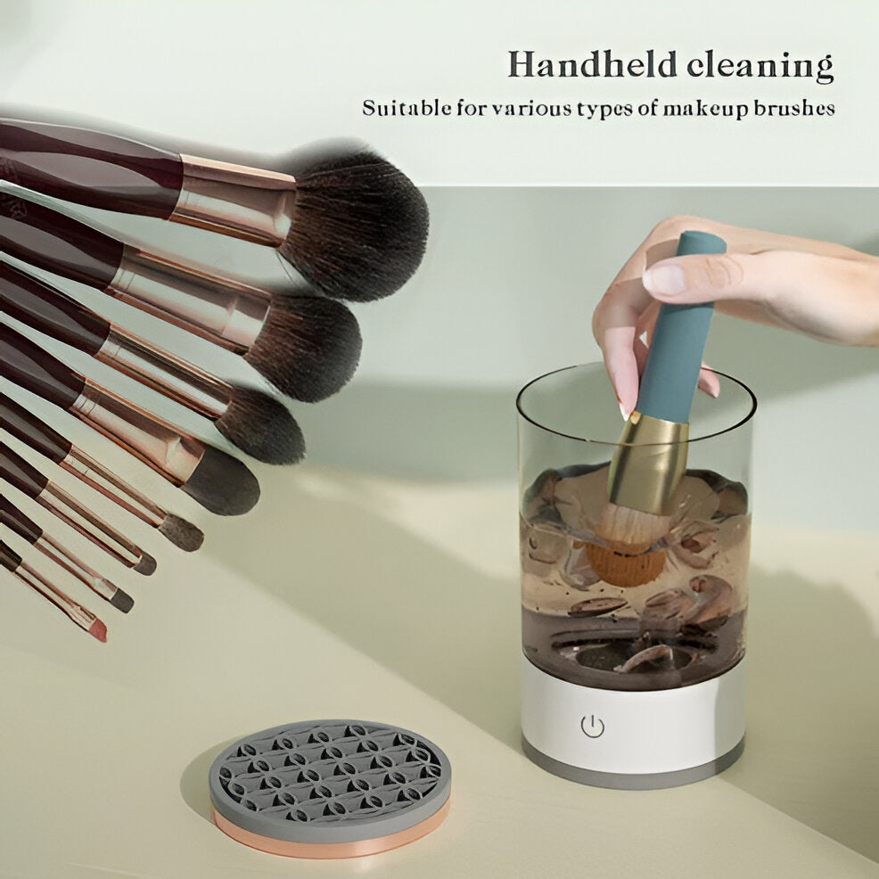 3-in-1 Electric Makeup Brush Cleaner Machine – Automatic Cosmetic Brush Spinner for Fast Cleaning & Drying, Fits All Brush Sizes