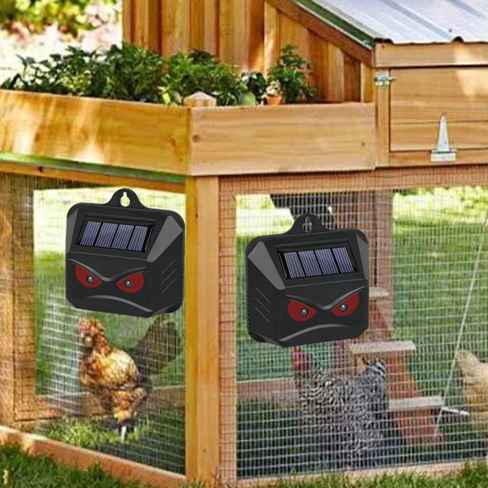 2-Pack Solar Powered Ultrasonic Animal Repellent – Waterproof Outdoor Pest Deterrent Spike for Moles, Gophers, Cats, Dogs & Garden Pests