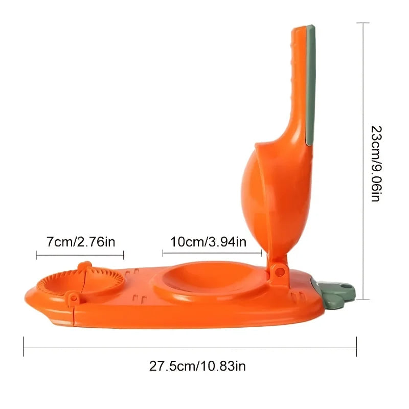 2-in-1 Dumpling Maker Press & Mold Machine – DIY Empanada, Pierogi & Dumpling Wrapper Mold Tool, Easy Homemade Dumplings for Chinese, Asian Cooking