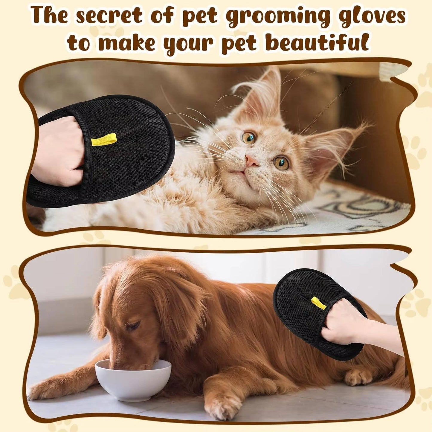 2-Set Pet Hair Remover Tool – Self-Cleaning Dog & Cat Hair Lint Roller, Reusable Fur Remover for Couch, Furniture, Carpet, Car Seats & Clothes