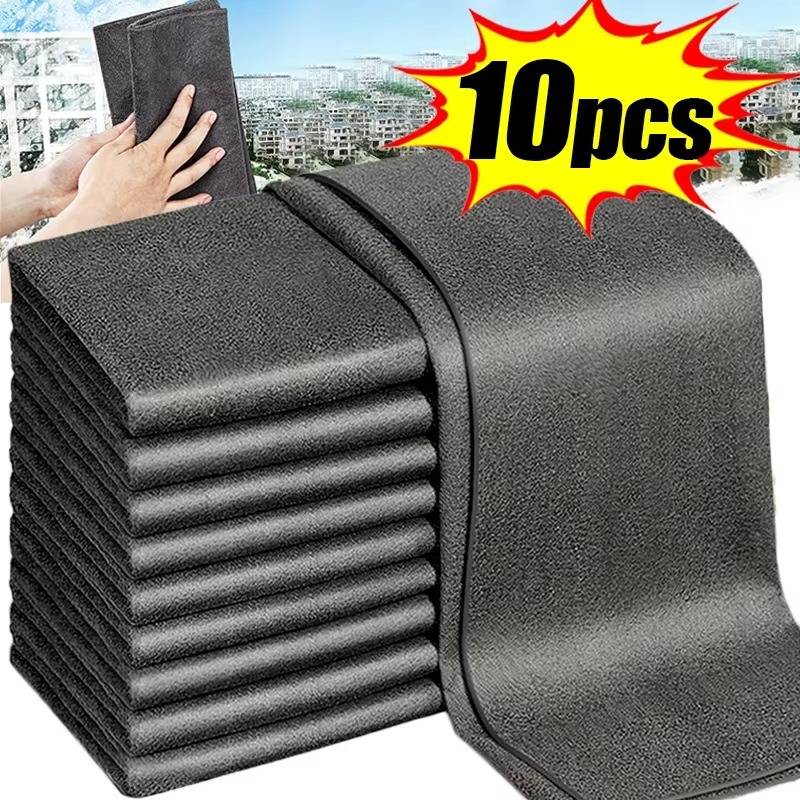 10-Pack Premium Microfiber Cleaning Cloths – Streak-Free Lint-Free Reusable Cloths for Windows, Car, Kitchen, Bathroom, Dusting