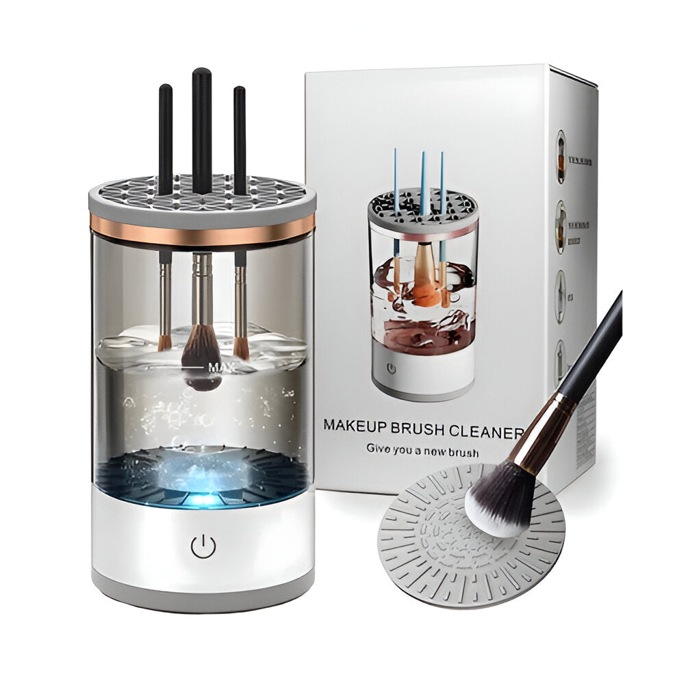 3-in-1 Electric Makeup Brush Cleaner Machine – Automatic Cosmetic Brush Spinner for Fast Cleaning & Drying, Fits All Brush Sizes