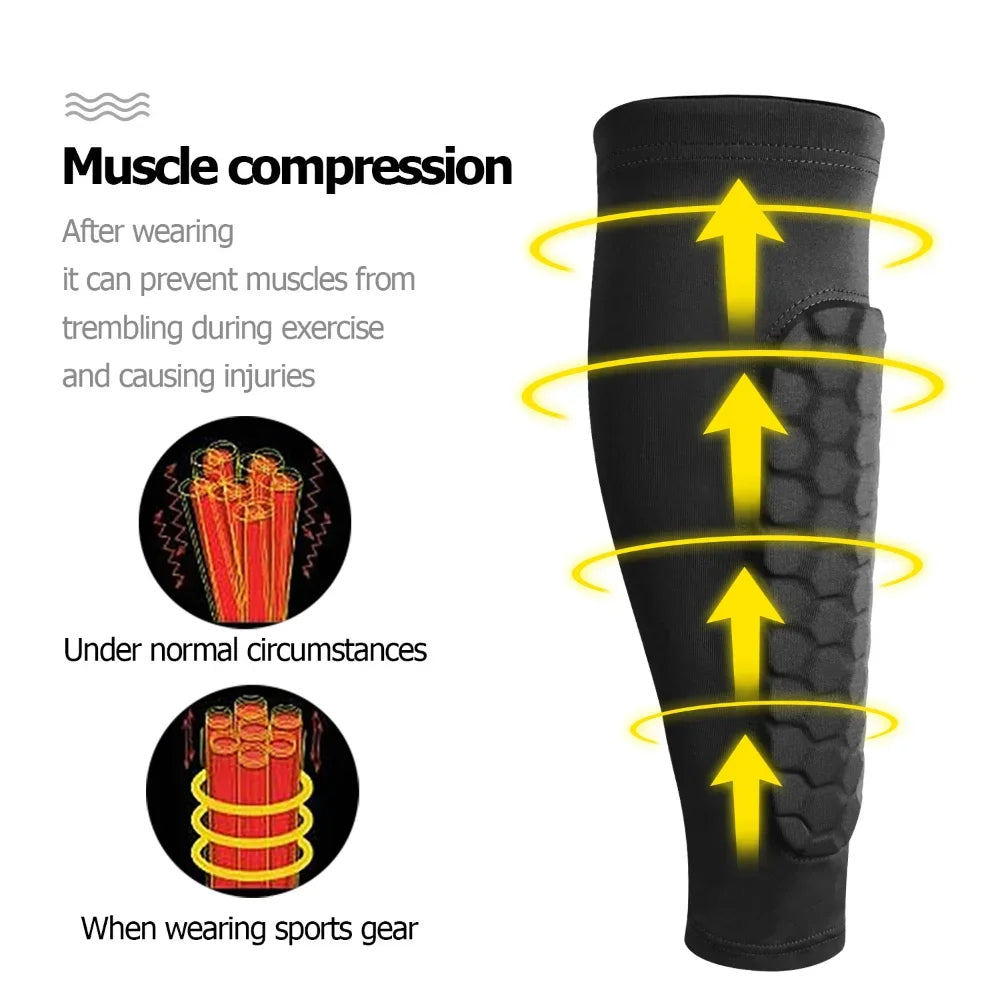Honeycomb Soccer Shin Guards – Lightweight Protective Football Leg Guards for Men, Women & Youth, Non-Slip Compression Soccer Equipment