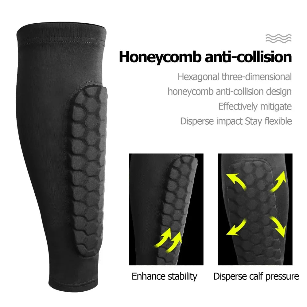 Honeycomb Soccer Shin Guards – Lightweight Protective Football Leg Guards for Men, Women & Youth, Non-Slip Compression Soccer Equipment