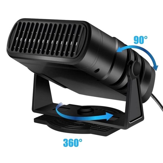 12V Portable Car Heater – 360W Plug-In Automotive Defroster Fan for Windshield, Cabin Heating, Truck, RV, Low Watt Space Heater for Vehicles