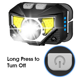 2-Pack Ultra-Bright LED Rechargeable Headlamp Flashlight – Waterproof Motion Sensor Headlight for Camping, Hiking, Running, Fishing & Emergency Use