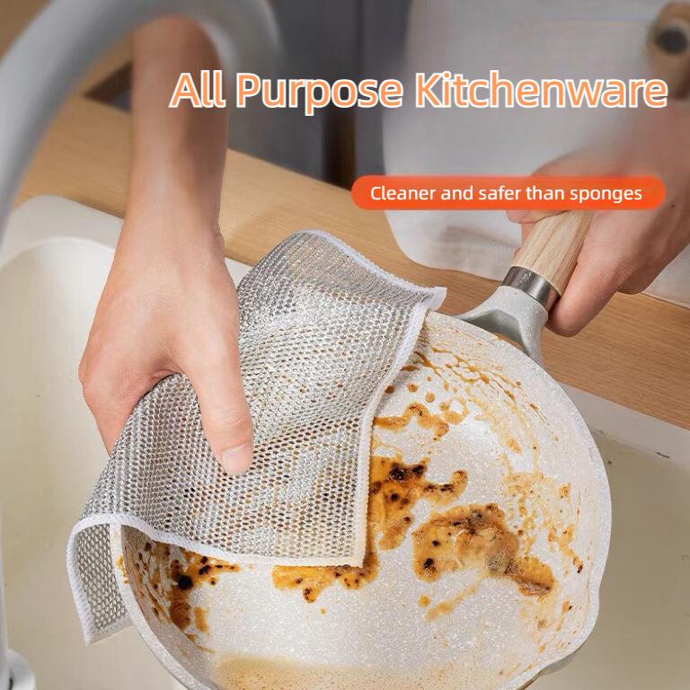 20-Pack Premium Non-Scratch Cleaning Cloths – Multi-Purpose Soft Scrubbing Pads for Dishes, Pots, Non-Stick Pans, Kitchen & Bathroom