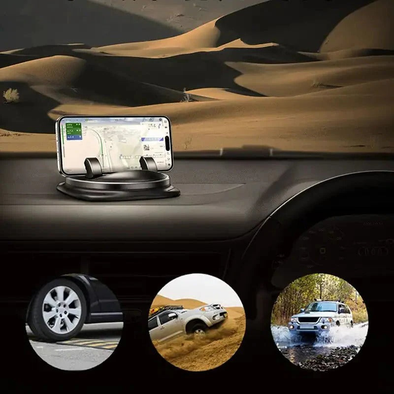 360° Rotating Adjustable Car Phone Holder Mount – Universal Dashboard & Air Vent Smartphone Cradle for GPS Navigation, iPhone & Android