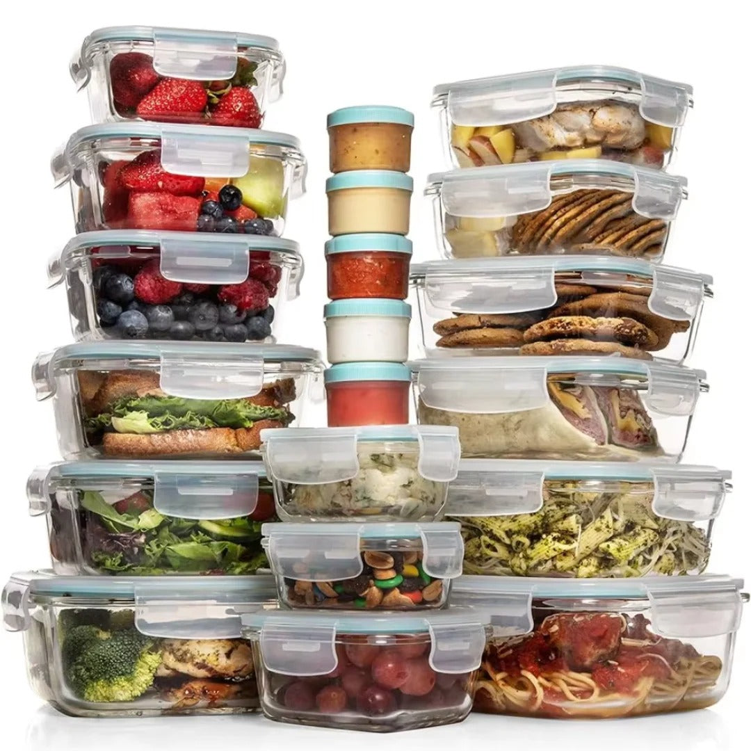 35-Piece Airtight Food Storage Container Set – BPA-Free Meal Prep Containers with Lids & Portion Containers for Kitchen, Fridge & Pantry Organization