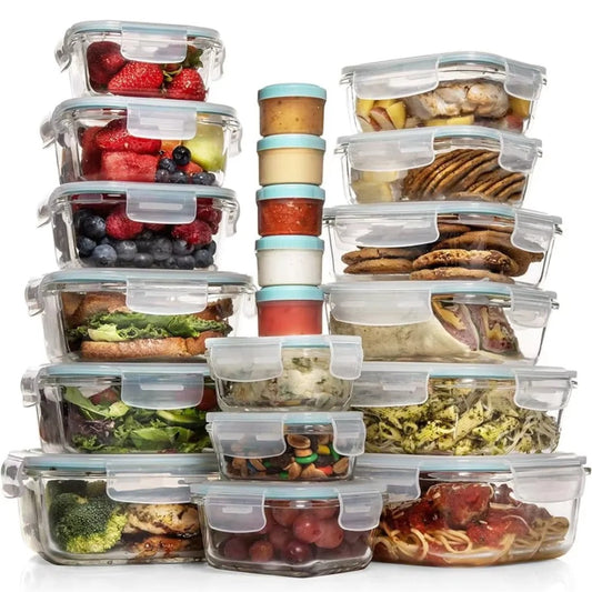 35-Piece Airtight Food Storage Container Set – BPA-Free Meal Prep Containers with Lids & Portion Containers for Kitchen, Fridge & Pantry Organization