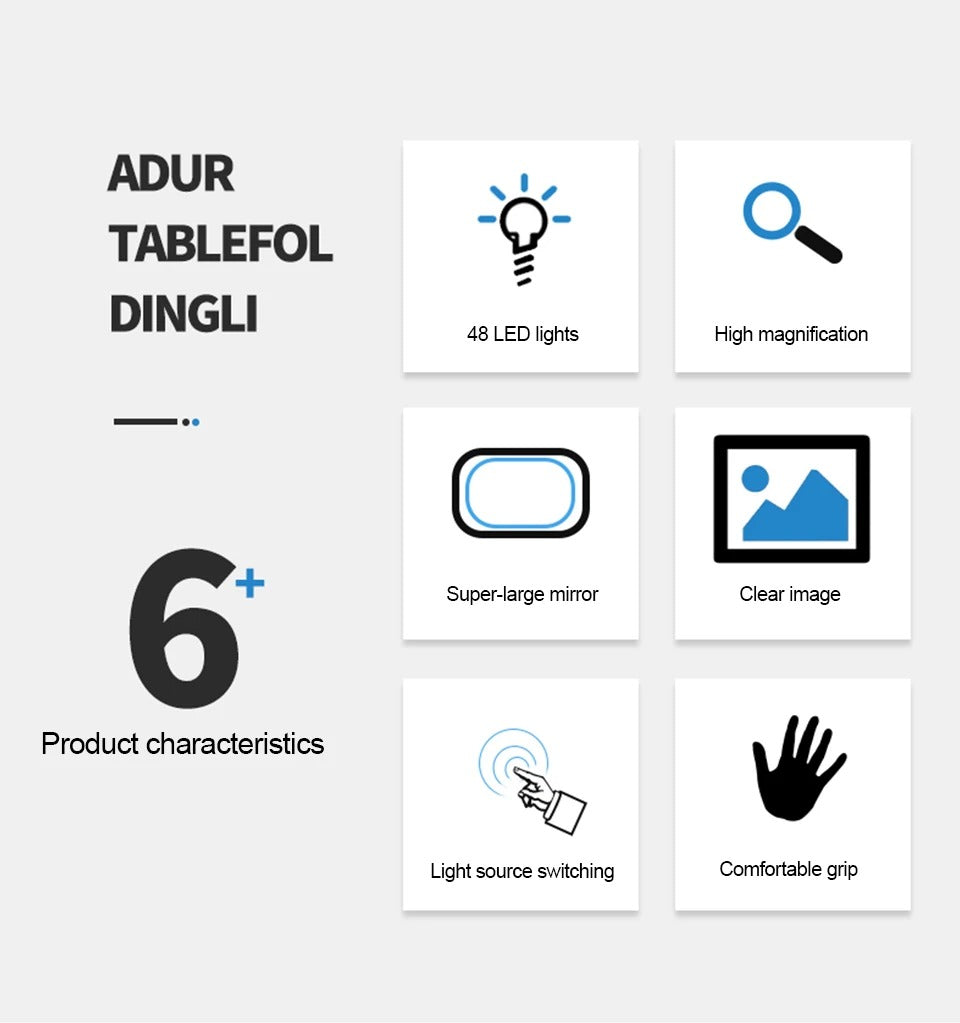 Foldable LED Magnifying Glass