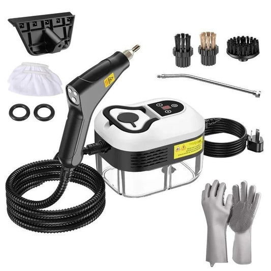 2500W High-Pressure Steam Cleaner with Gloves – Professional Multi-Surface Steam Mop for Floors, Tile, Grout, Car Upholstery & Kitchen Degreasing