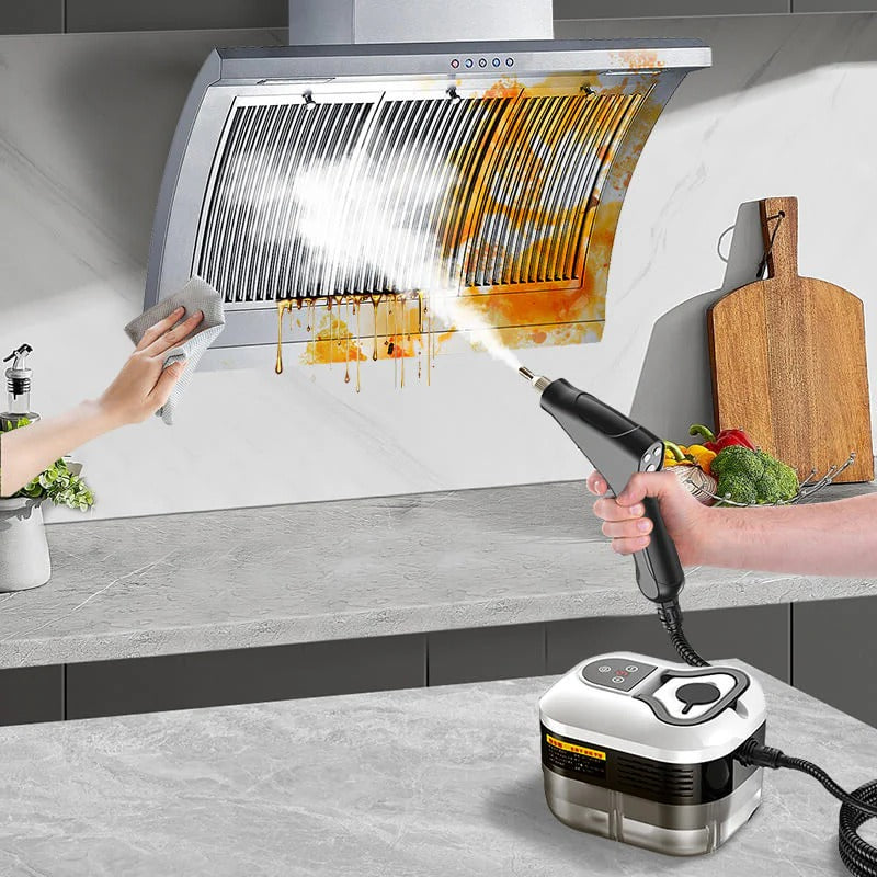 2500W High-Pressure Steam Cleaner with Gloves – Professional Multi-Surface Steam Mop for Floors, Tile, Grout, Car Upholstery & Kitchen Degreasing