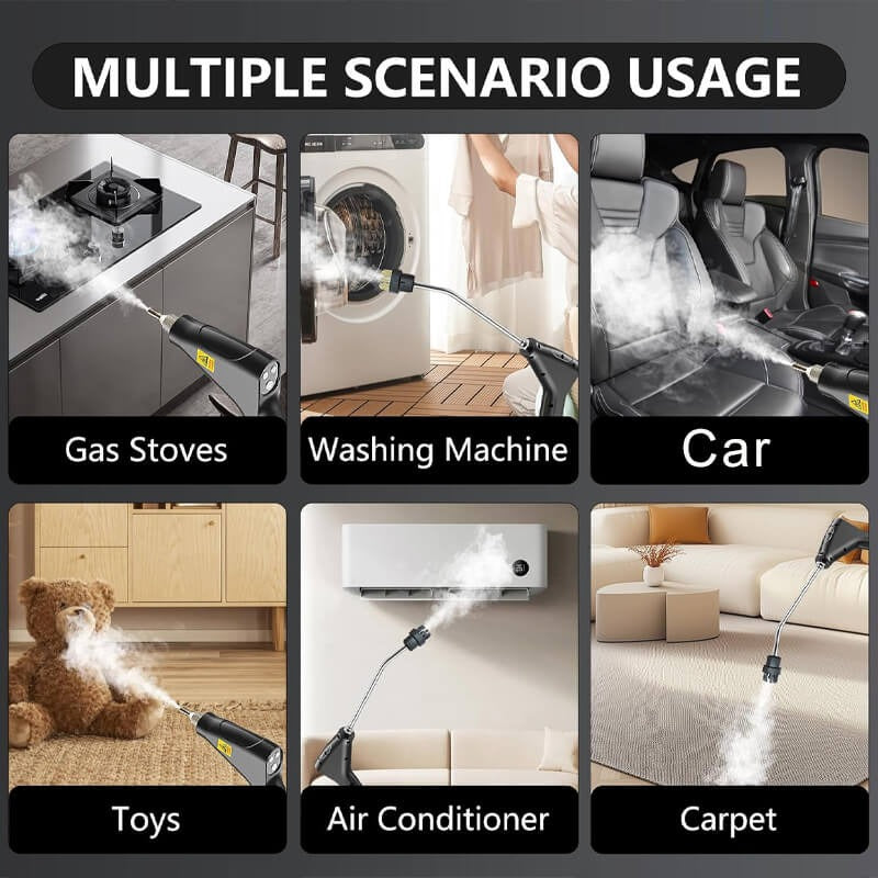 2500W High-Pressure Steam Cleaner with Gloves – Professional Multi-Surface Steam Mop for Floors, Tile, Grout, Car Upholstery & Kitchen Degreasing