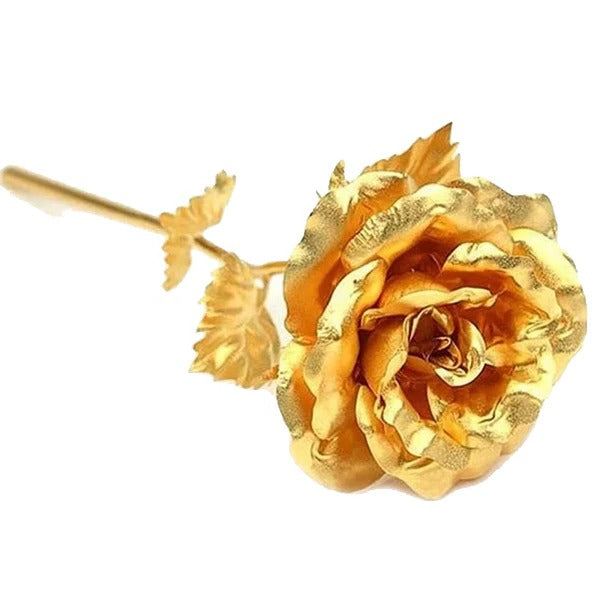 24K Gold Dipped Real Rose with Gift Box – Preserved Eternal Rose, Romantic Anniversary & Valentine's Day Gift for Women, Mom & Wife