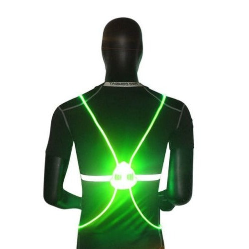 360° Reflective LED Safety Vest – High-Visibility Flashing Night Running Vest for Cyclists, Runners, Dog Walkers & Outdoor Workers