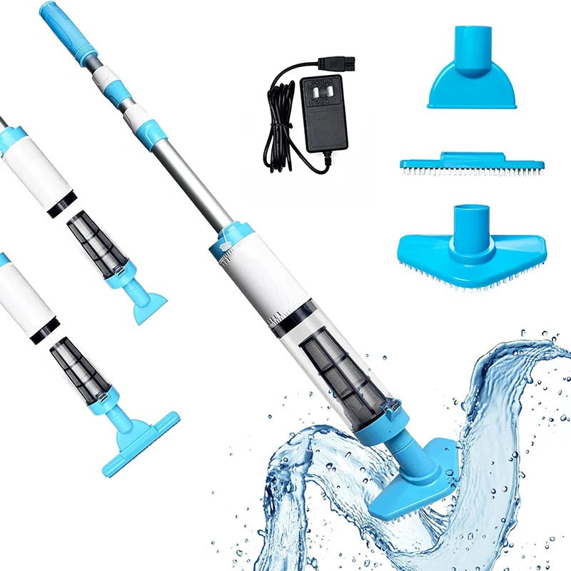 3-in-1 Cordless Rechargeable Pool Vacuum Cleaner – Handheld Pool Floor & Wall Scrubber with Suction & Filtration for Above Ground & In-Ground Pools