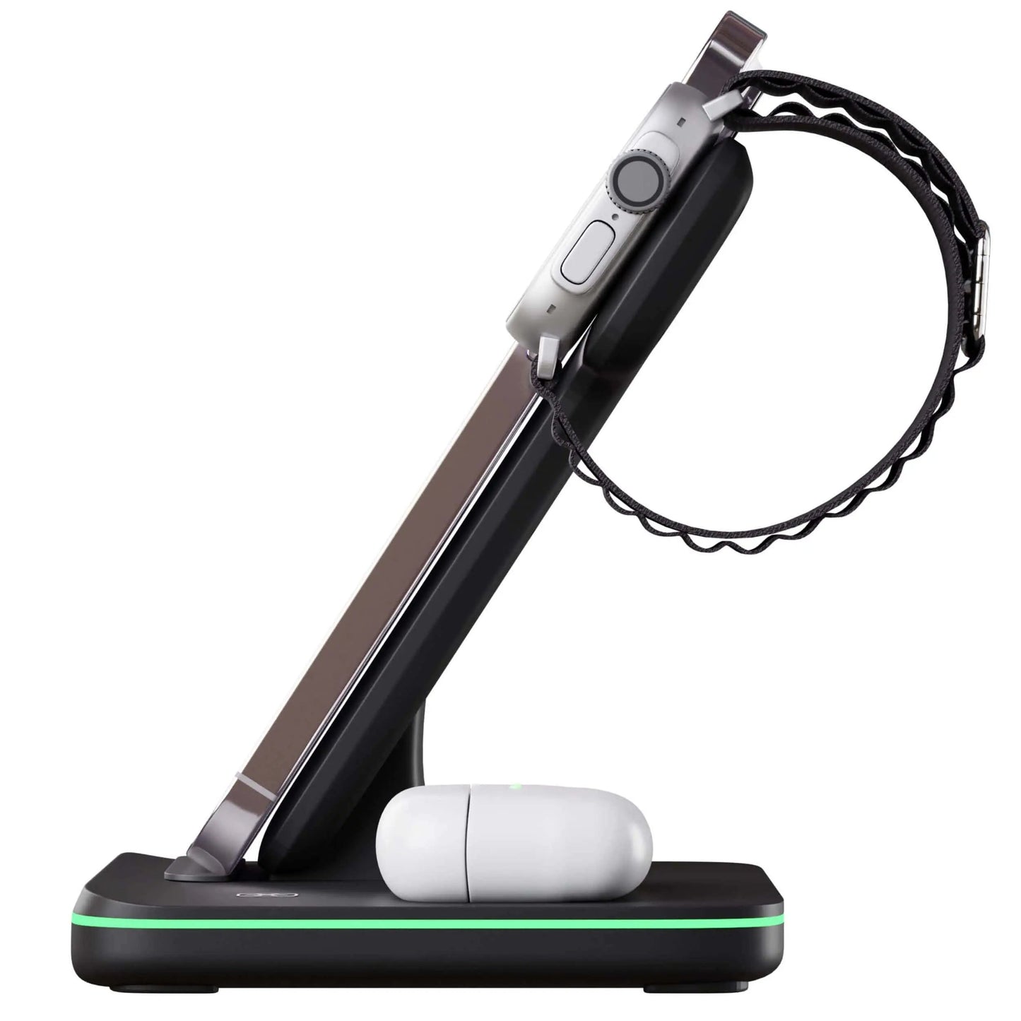 3-in-1 Charging Dock Station – Wireless Charger Stand for Smartphones, Smartwatch & Wireless Earbuds, Magnetic Qi Compatible, Available in Black & White