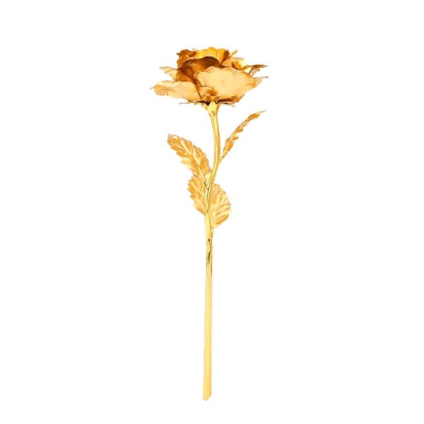 24K Gold Dipped Real Rose with Gift Box – Preserved Eternal Rose, Romantic Anniversary & Valentine's Day Gift for Women, Mom & Wife