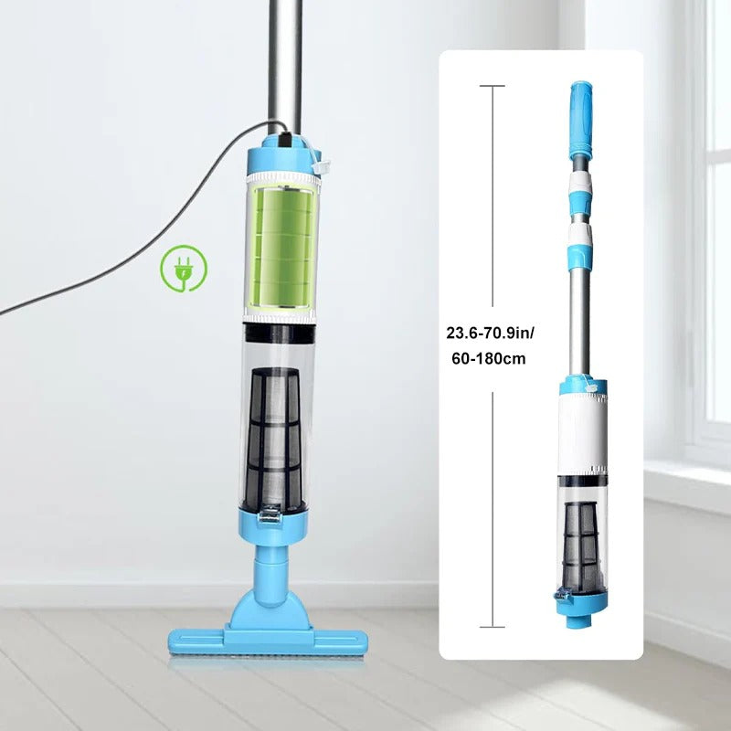 3-in-1 Cordless Rechargeable Pool Vacuum Cleaner – Handheld Pool Floor & Wall Scrubber with Suction & Filtration for Above Ground & In-Ground Pools