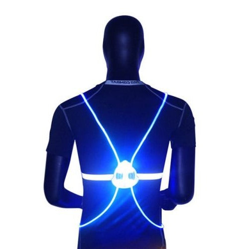 360° Reflective LED Safety Vest – High-Visibility Flashing Night Running Vest for Cyclists, Runners, Dog Walkers & Outdoor Workers