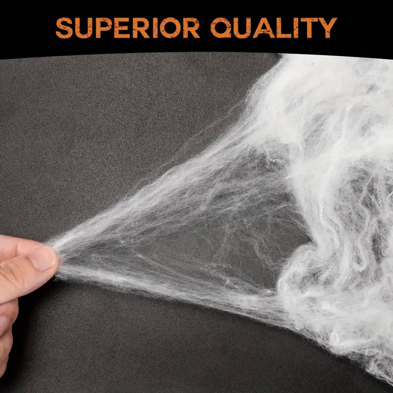 200 Sq Ft Halloween Spider Web Decorations with Fake Spiders – Giant Stretchable Cobweb Set for Outdoor Yard, Porch, Fence & Halloween Party Decor