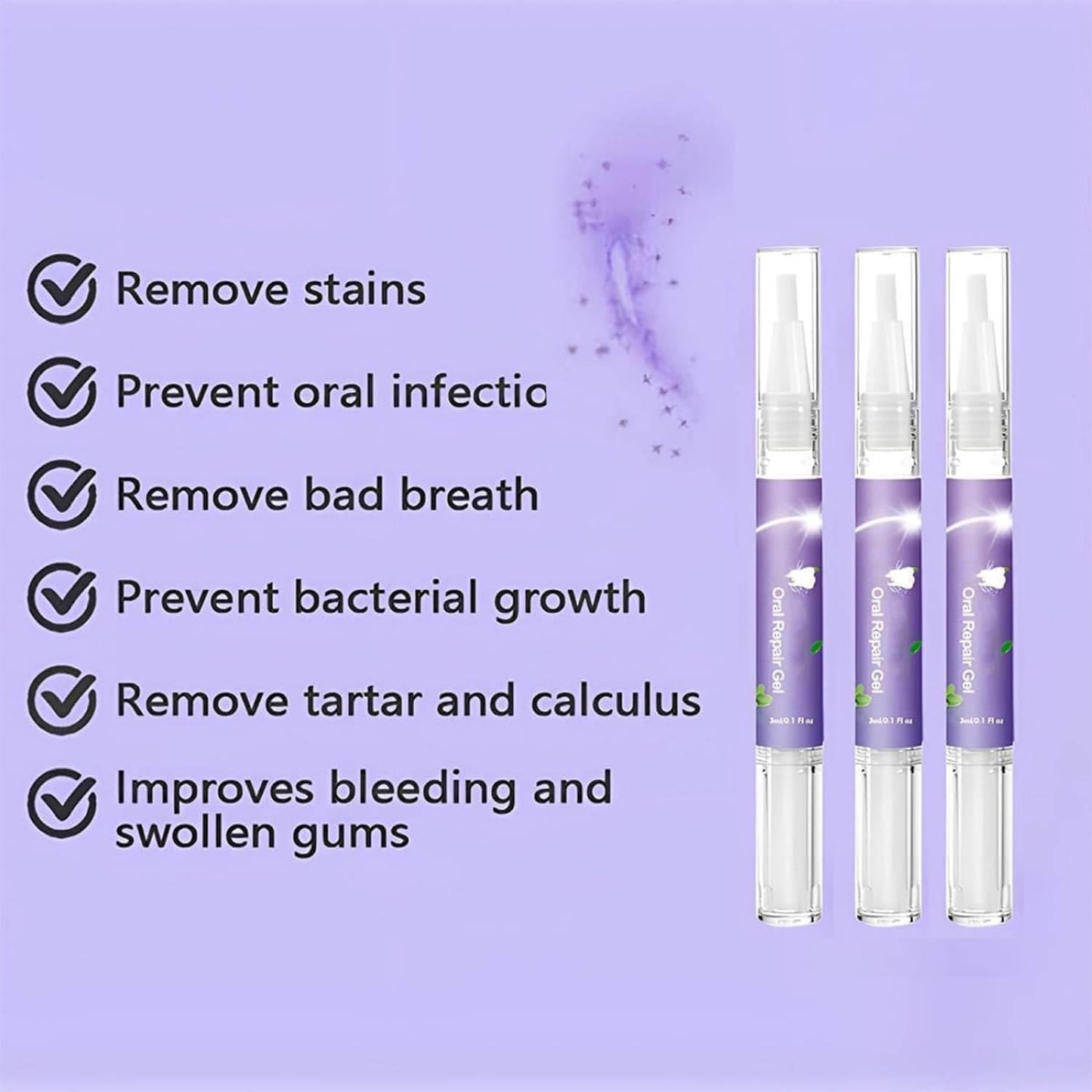 3-Set Dog Oral Care Repair Gel – Pet Dental Gel for Bad Breath, Gum Repair & Teeth Cleaning for Dogs, Natural Dog Toothpaste Alternative