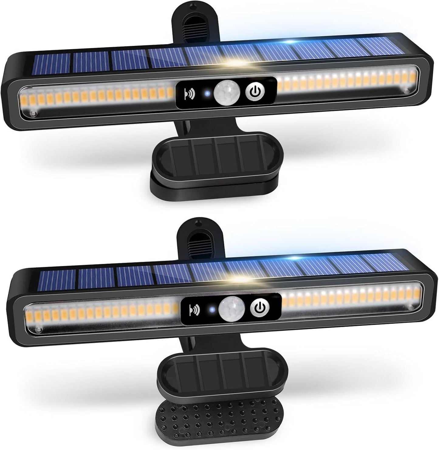 2-Set Solar Fence & Wall Lights – Outdoor Waterproof Solar Post Lights with Motion Sensor for Garden, Driveway, Pathway, Patio Security Lighting
