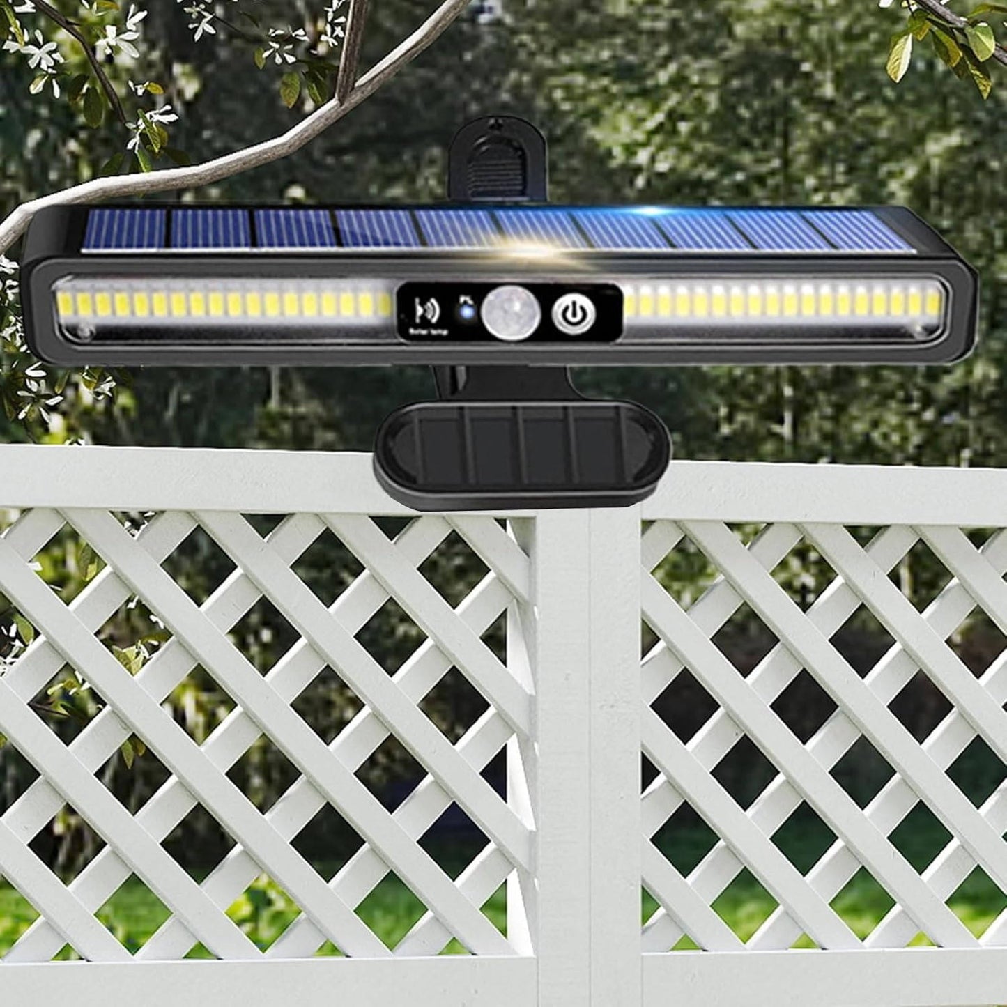 2-Set Solar Fence & Wall Lights – Outdoor Waterproof Solar Post Lights with Motion Sensor for Garden, Driveway, Pathway, Patio Security Lighting
