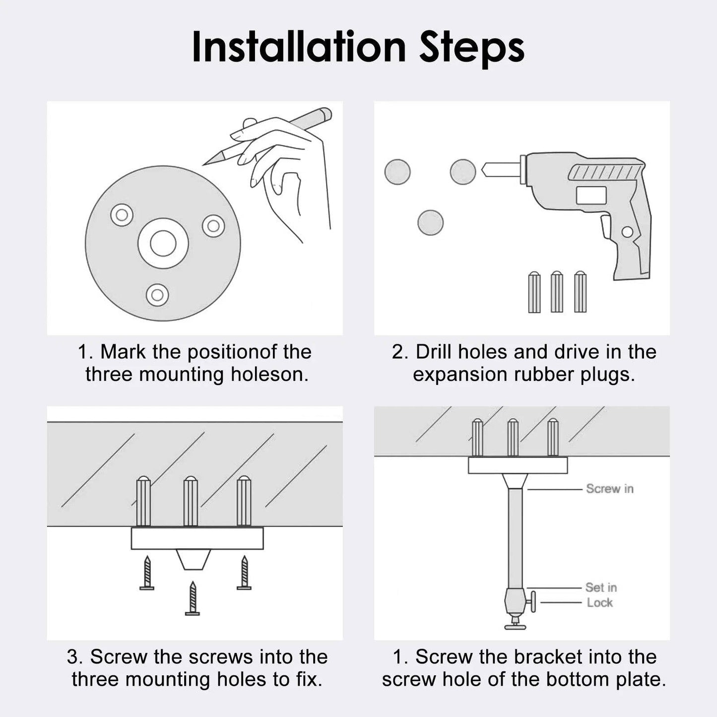 Universal Projector Ceiling Mount Kit