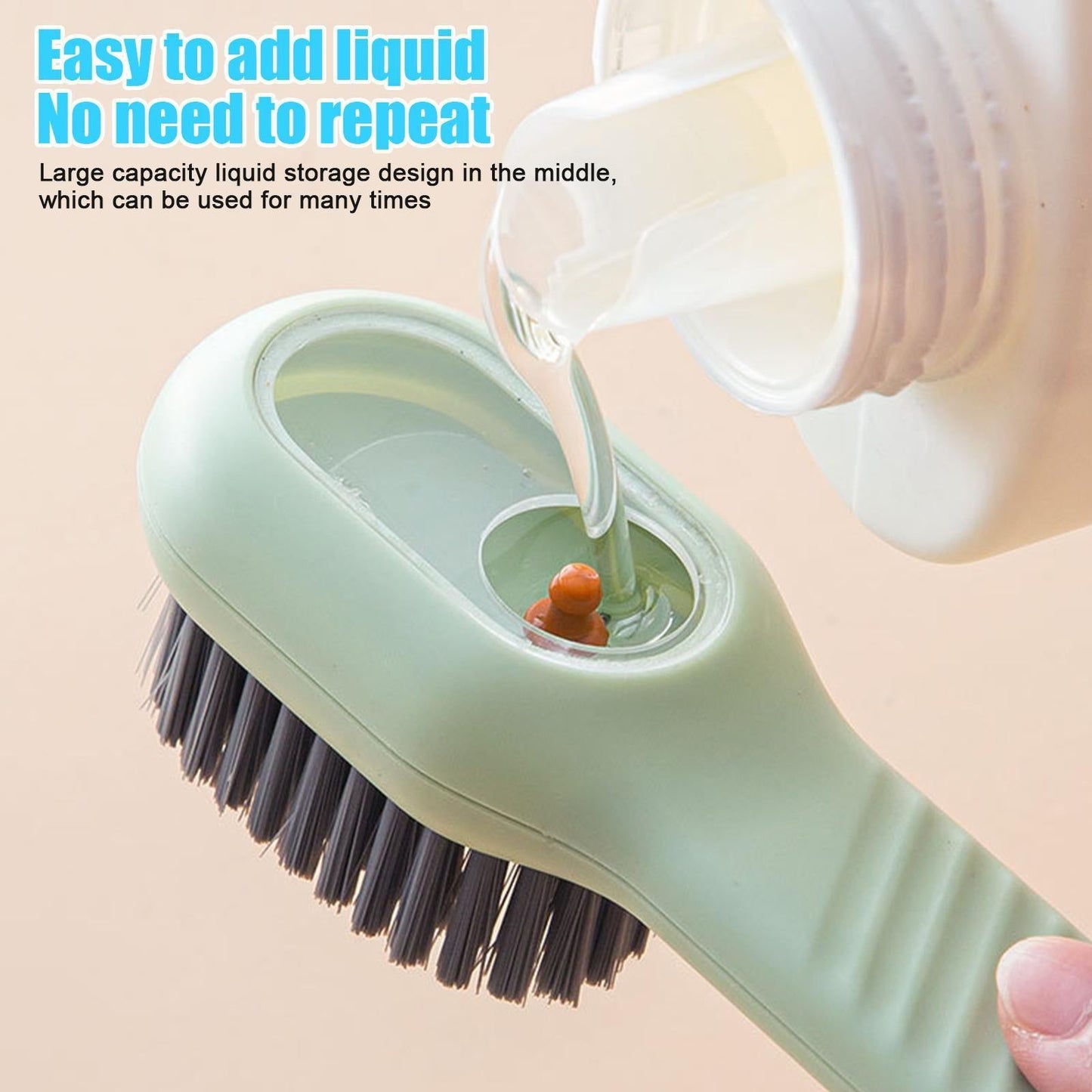 2-Set Automatic Liquid Dispensing Shoe Cleaning Brushes – Self-Wetting Scrub Brush Kit for Sneakers, Boots, Canvas & Fabric Shoes
