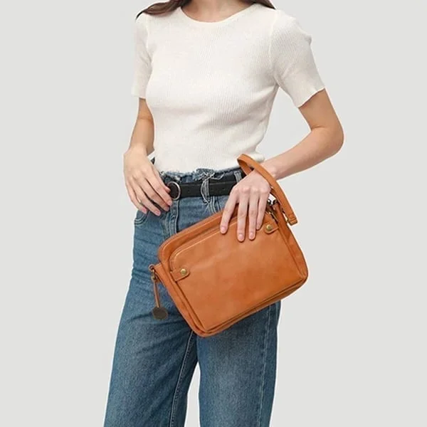 Vexlo Three-Layer Crossbody Leather Bag