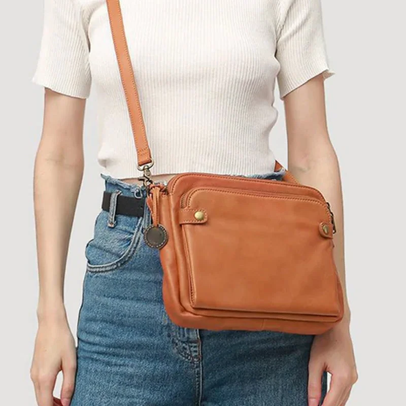 Vexlo Three-Layer Crossbody Leather Bag