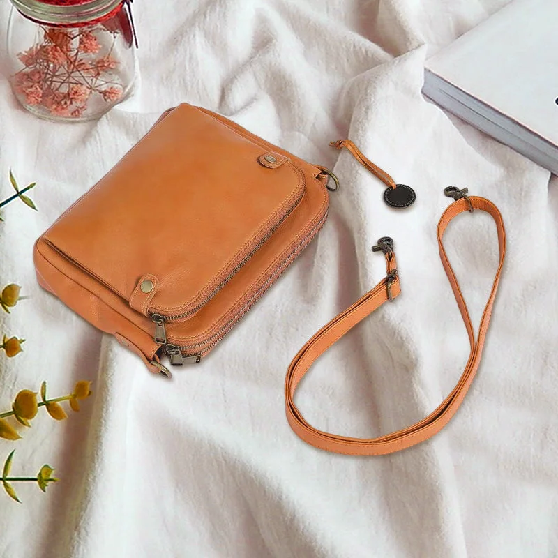 Vexlo Three-Layer Crossbody Leather Bag