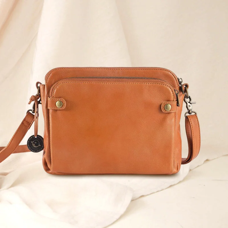 Vexlo Three-Layer Crossbody Leather Bag