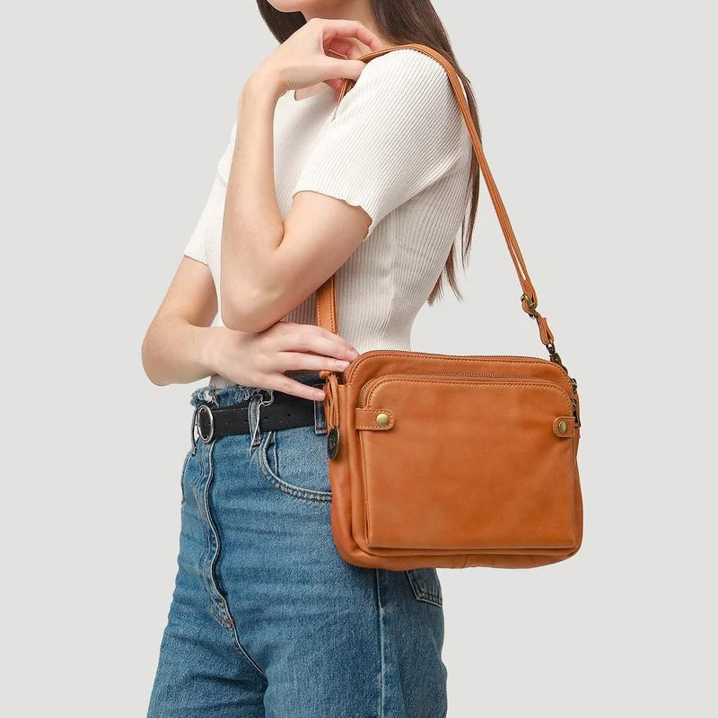 Vexlo Three-Layer Crossbody Leather Bag