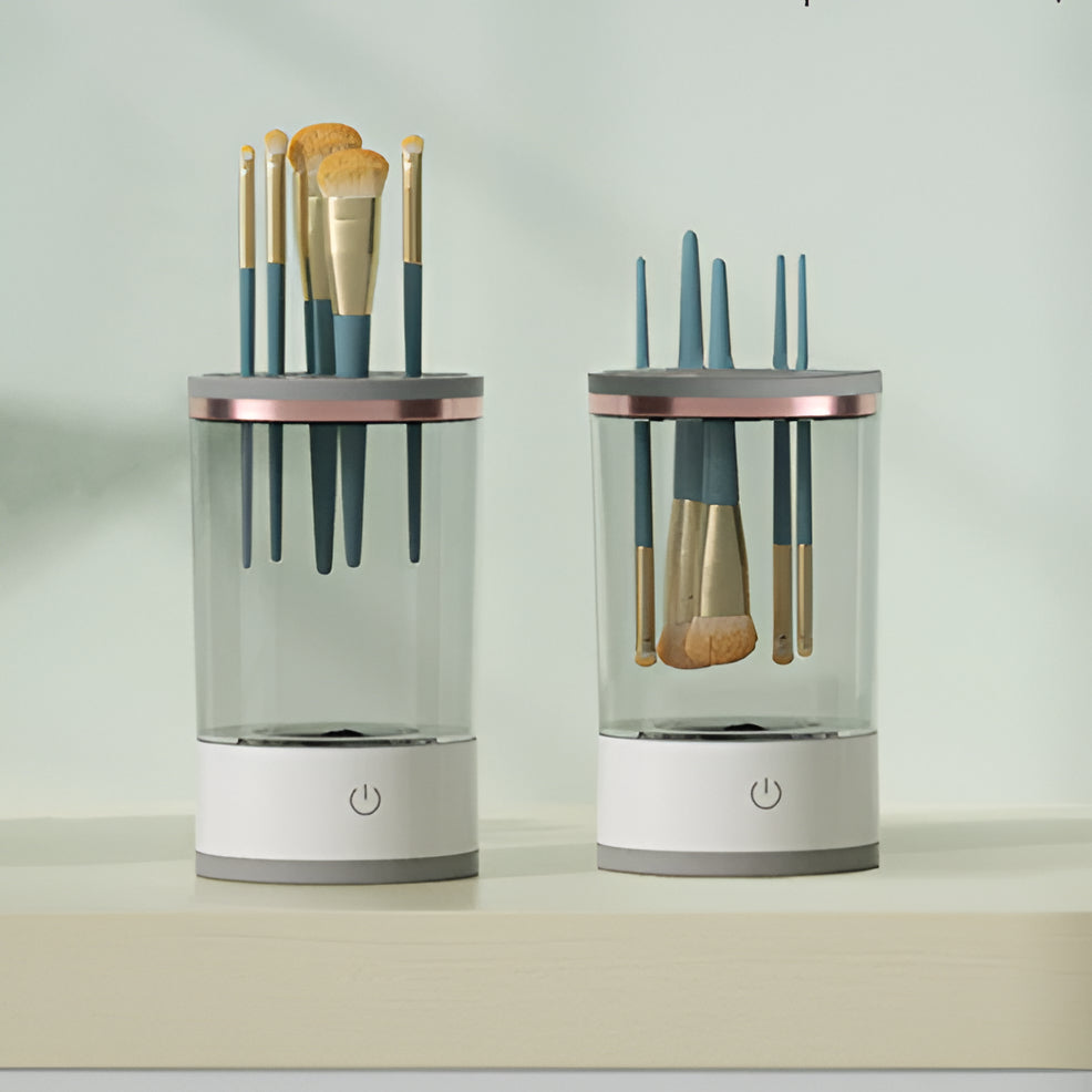 3-in-1 Electric Makeup Brush Cleaner Machine – Automatic Cosmetic Brush Spinner for Fast Cleaning & Drying, Fits All Brush Sizes