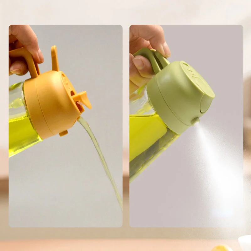2-in-1 Glass Oil Sprayer & Dispenser Bottle – Kitchen Misting Spray Bottle for Olive Oil, Avocado Oil & Vinegar, Air Fryer Cooking, Salads & Grilling